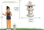Oriental Lantern Statue Outdoor Pagoda Sculpture Zen Garden Decoration Yard Asian Figure Concrete Lawn Statuary Japanese Ornament Backyard Chinese Stone Style - Image 2
