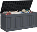 JUMMICO 78 Gallon Deck Box Waterproof Resin Outdoor Storage Box by JUMMICO