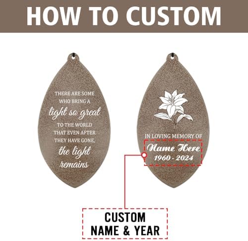 Sympathy Wind Chimes Deep Tone, 36inch Personalized Wind Chimes, Memorial Gifts Wind Chime, in Loving Memory of Mom/Dad/Husband, Customized Gifts Wind Chime - Image 6