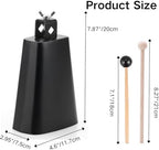 Cast Iron Hanging Dinner Bell with Outdoor Mount for Door Wall(S) & Homelavie Cowbell Instrument for Drum Set Steel Cow Bell with Stick (6inch) - Image 3