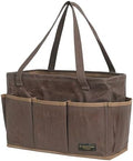 15.5-Inch Foldable Open Top Waxed Canvas Tool Bag, Multi-Purpose Wrench Tool Pouch with Handle, Durable and Water Resistant(Grey) by Unknown