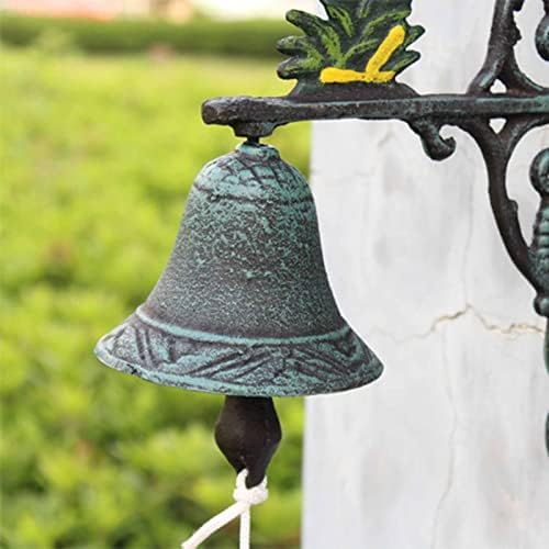 Large Cast Iron Dinner Bell, Sign with Big Cock, Manually Shaking Wall Hanging Doorbell - Indoor Outdoor Wall Mounted Dinner Bell - Image 4