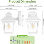 FUDESY Outdoor Wall Lantern, Waterproof Exterior Wall Sconce Light Fixture - Image 2
