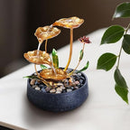 Tabletop Water Fountain Metal Lotus Circulating Fountain - Image 5