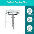 Umbrella Garden Trellis for Climbing Plants Outdoor, 41.3" Mushroom Top Trellis Stackable, Tall PE-coated Metal Obelisk Trellises for Potted Plants, Topiary Tower Vine Support for Rose, Bean, Clematis - Image 2