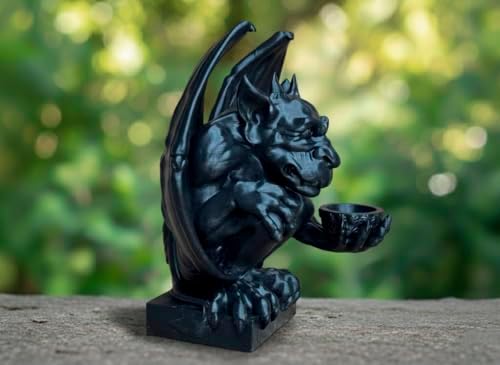 OLOMA Gothic Gargoyle Statue for Garden and Patio Architectural Decor Heavy Stone Sculpture with Detailed Classic Design Weather Resistant Outdoor Indoor Patio Lawn Entryway Accent - Image 3