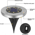 Solar Ground Lights 8 LEDs Disk Light Solar Powered Outdoor Waterproof in-Ground Lights for Pathway, Yard, Deck, Lawn, Patio, Walkway, Warm White Light, 16-Pack - Image 3