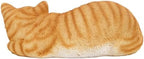 Elenon Cat Garden Statue Decorative for Yard, Orange Tabby Sleeping Cat Figurines Home Lawn Decor, Patio Kitten Tuxedo Statues Pets Memorial Ornament for Cat Lovers - Image 3