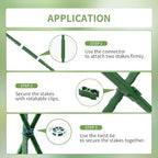 PROWORX Garden Plant Stakes, 16 Inch 70 Pack DIY 4ft 5ft 6ft Tomato Stakes - Image 4