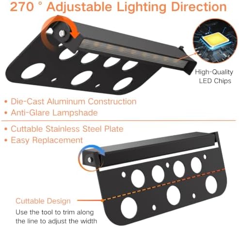 12 Pack 7 Inch Retaining Wall Lights, 2700K LED Hardscape Lighting - Image 5