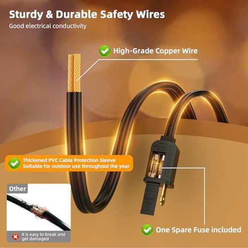 ST38 LED Outdoor String Lights, 200FT(100FT x 2) Hanging Patio Lights - Image 5
