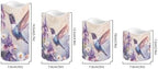 Purple Floral Hummingbird Flameless Candles with Timer and Color Changing Pillar Candles Battery Operated Tea Light Kitchen Dining House Decoration - Image 2