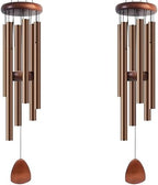 Bursvik 37" Aluminum Wind Chimes for Outside (2 Pack Coffe) by BursvikWindChimes