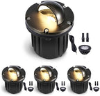 Gardenreet Well Lights Landscape LED - Brass Ip65 Low Voltage Replaceable Bulb In-Ground Lighting, 12V Wired Directional Fixture, Antique Bronze for Patio Lawn Yard with 5000K Daylight White MR16 Bulb by Gardenreet