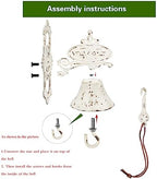 Sungmor Rustic White Cast Iron Dinner Bell Wall Hanging Welcome Doorbell - Image 5