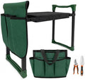 Garden Kneeler and Seat, Heavy Duty Foldable Garden Stool with Anti-Tip Outward Angled Legs, Thick Padded Kneeling Bench for Seniors, Portable Gardening Bench with Tool Bag by Unknown
