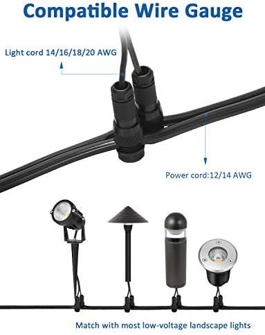 SUNVIE Landscape Lighting Connectors Waterproof 12-16 Gauge Low Voltage Wire Connector for Landscape Lights Outdoor Path Lights Work with Malibu Paradise and Other Low Voltage Lighting, 80 Pack - Image 2
