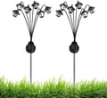 Outdoor Lights Solar Powered 2 – Pieces 6-Head Decorative Weatherproof LED by Unknown