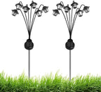 Outdoor Lights Solar Powered 2 – Pieces 6-Head Decorative Weatherproof LED by Unknown
