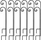 Ashman Shepherd Curled Hook (12 Pack), 35 Inch Tall 1/4 Inch Thick, Made of Premium Metal for Hanging Bird Feeders, Mason Jars, Plant Hangers, Flower Basket, Christmas Lights, Lanterns, and Weddings by AshmanOnline