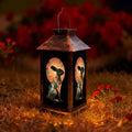 Solar Lantern Pastel Leaded Glass Rabbit Outdoor Waterproof Garden Hanging Lantern Solar Powered Lighting Outside Solar Light for Patio Yard Camping, Gifts for Women Mom by Unknown