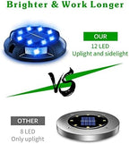 Biling Solar Ground Lights Uplight Sidelight Waterproof 12 Pack Blue - Image 3