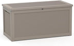 320 Gallon Waterproof Outdoor Storage Box, UV Resistant Resin Deck Box with Hydraulic Rod for Reinforced Stability, Perfect for Patio, Garden, and Pool（Grey，320 Gallon） by KFY