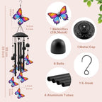 Butterfly Wind Chimes for Outside,Metal Chimes,Butterfly Gifts for Women - Image 3