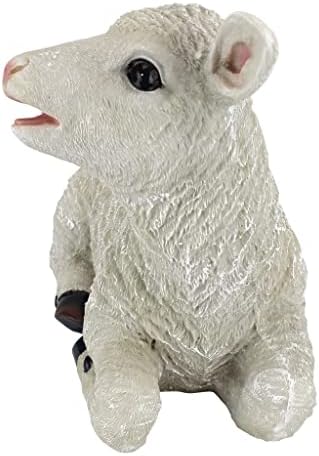 Design Toscano Sitting Yorkshire Lamb Garden Farm Animal Statue, 15 Inch - Image 4