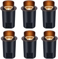 CLOUDY BAY [6 Pack] 9W Well Lights Landscape LED In Ground Outdoor,Shielded Top,Low Voltage 12-24V AC/DC,Waterproof Aluminum Uplights,2700K/3000K/3500K/4000K/5000K,Bronze by CLOUDYBAY