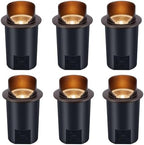 CLOUDY BAY [6 Pack] 9W Well Lights Landscape LED In Ground Outdoor,Shielded Top,Low Voltage 12-24V AC/DC,Waterproof Aluminum Uplights,2700K/3000K/3500K/4000K/5000K,Bronze by CLOUDYBAY