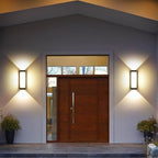 Modern Outdoor Wall Lights 24W LED Exterior Wall Sconces Light Fixtures, Black Aluminum Wall Mount, 3000LM 3000K Porch Lights with Double Lampshades, IP65 Waterproof for Garage Patio Entryway - Image 4