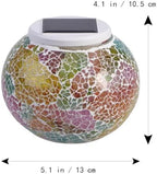 Zerodeko Solar Powered Glass Ball Table Lamp, Color Changing Outdoor Light - Image 2