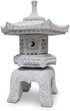 Japanese Granite Stone Lantern Pagoda Garden Statue, 17.7 Inch, 5-Piece - Image 5