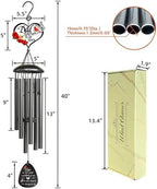40" Memorial Wind Chimes for Loss of Father,Memorial Gifts for Loss of Dad,Sympathy Gifts for Loss of Dad Father,Funeral Bereavement Condolence Remembrance Gifts ,Large Cardinal Wind Chime Outside - Image 3