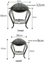 BNEI European Style fire Pit, Portable Tabletop fire Pit with fire net Cover, 55 * 60 cm, Suitable for Winter Warming, Barbecue (Large) - Image 2