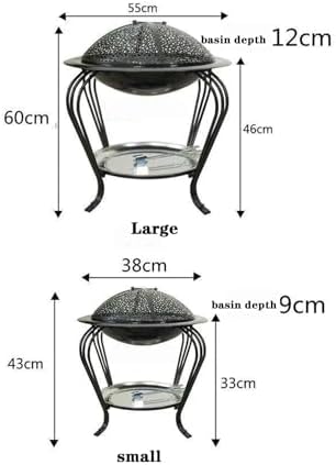 BNEI European Style fire Pit, Portable Tabletop fire Pit with fire net Cover, 55 * 60 cm, Suitable for Winter Warming, Barbecue (Large) - Image 2