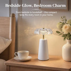 Battery Operated Lamp, Cordless Table Lamp with Timer, White - Image 3