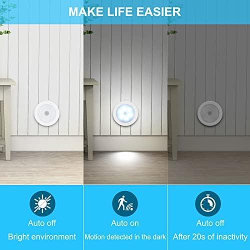 Mlambert Bundle－－2 Items： 4 Pack Motion Sensor LED Night Light Bundle with Mason Jar Solar Lights -30 LED, 6 Pack Hanging Solar Lanterns - Image 2