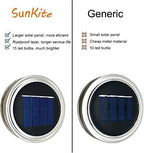 SunKite Solar Mason Jar Lights, 12 Pack 30 LED Waterproof Fairy Firefly Jar Lids String Lights with Hangers(NO Jars), Patio Yard Garden Wedding Decoration - Multicolored1 - Image 6