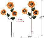 35.4" H Metal Sunflower Garden Stake, Weather Proof Flower Stake for Spring Decor Yard Art Garden Decorations for Outdoor Patio, Lawn, Yard, Pathway Walkway - Image 5