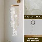 Natural Capiz Shells Wind Chimes for Outside House Decor - Image 5