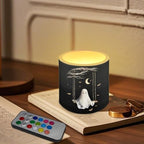 Halloween Day Flameless Candles Battery Powered LED Pillar Candle Tealight with Remote Timer Color Changing Control for Indoor Outdoor Home Decor Set of 4, Ghost - Image 3