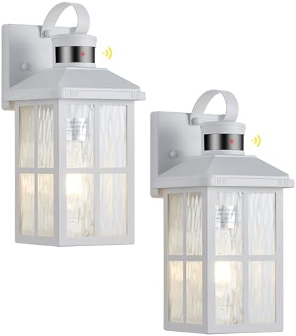 2 Pack Motion Sensor Porch Light Dusk to Dawn Outdoor Wall Light by YJXGDIL