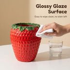 15" Strawberry Planter Pot, Cute Resin Fruit Flower Pot, Decorative Garden Planter for Patio, Porch, Yard, Lawn, Entryway, Tabletop & Home Decor - Image 5