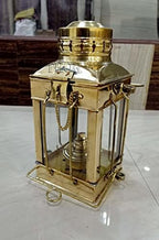 Vintage Marine Anchor Decorative Oil Lamp - Nautical Brass Ship Lantern Glass Oil Lamp - for Home Decor - Nautical or Victorian Wedding - Store Rustic Vintage Home Decor Gifts - Image 2