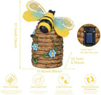 Garden Statue Bee Decor-Outdoor Statue Bees Decorations-Solar Garden Light Bumble bee Figurine Patio,Balcony,Yard,Lawn Ornament Mom Gift - Image 3