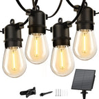Minetom 34FT Solar String Lights Outdoor with Remote, Patio Lights by Minetom