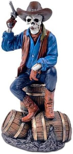 OrnamentallyYou Western Skeleton Gunslinger Statue Figurine, 10" Gothic Cowboy Wild West Home Décor by OrnamentallyYou