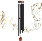 65 in Wind Chimes for Outside Deep Tone, Large Wind Chimes 5 Aluminum Tubes by Litu